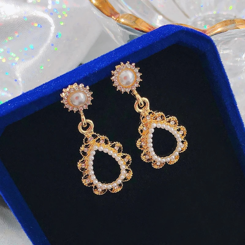 Индийские серьги новые инкрустационные полые висячие женские роскошные