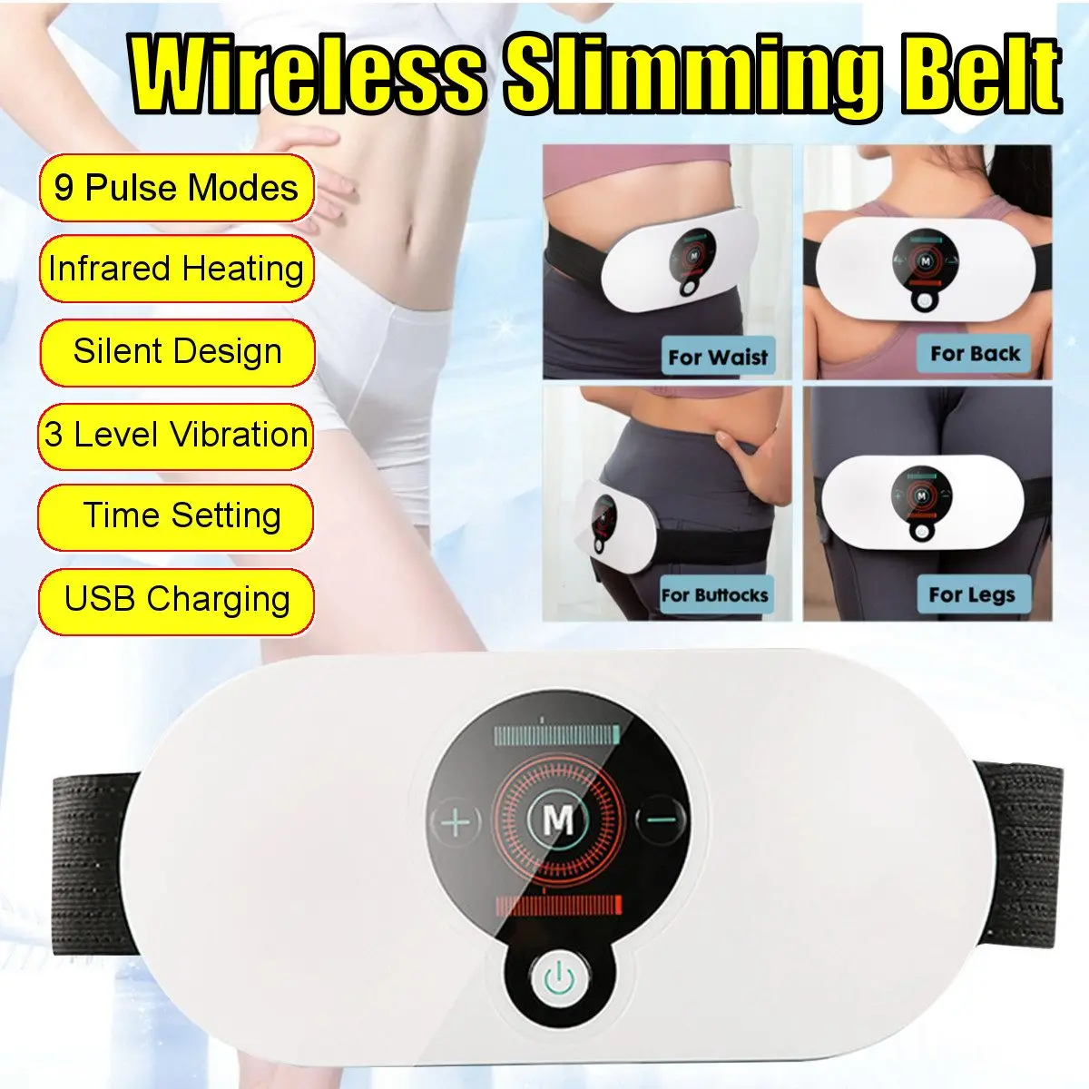 

ABS брюшный массаж инструмент для похудения мышц стимуляция пояс тонизирующие ремни тренировка фитнес с инфракрасным подогревом