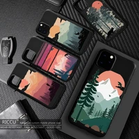 mountain tree sunset phone case for iphone 11 12 mini pro max x xs max 6 6s 7 8 plus xr se2020 accessories cover