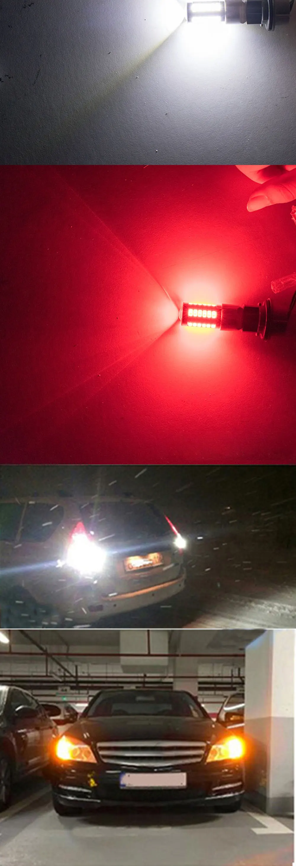 1 шт. CANBUS 12-24V T20 7440 7443 светодиодный W21W W21/5 Вт 5730 33SMD горки белый красный светодиодный лампы для стоп-сигнал поворот сигнальных огней