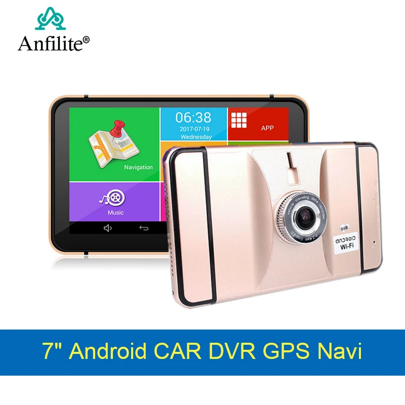 Anfilite 7 &quotAndroid автомобильный видеорегистратор dvr грузовик GPS навигатор 512 М 8 ГБ с