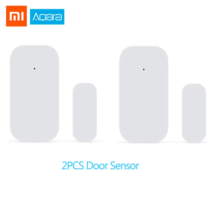 Door sensorX2pcs Xiaomi Aqara комплекты умного дома Gateway2 концентратор настенный беспроводной переключатель двери окна сенсор дверной звонок двусторонний модуль управления HomeKit - Цвет: Door sensorX2pcs