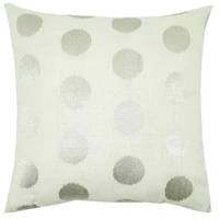 classical embroidery beige dot pattern square decorative throw pillow case cushion cover 18 x 18 inch