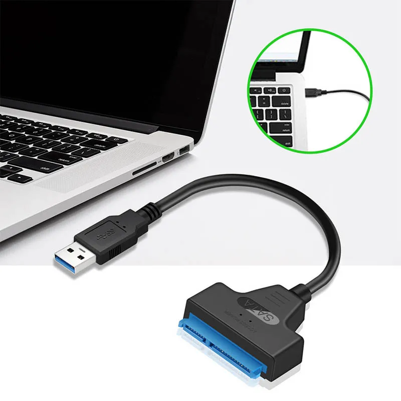 Новый USB 3 0 для SATA 22 Pin 2 5 дюймов жесткий диск драйвер SSD кабель адаптер супер