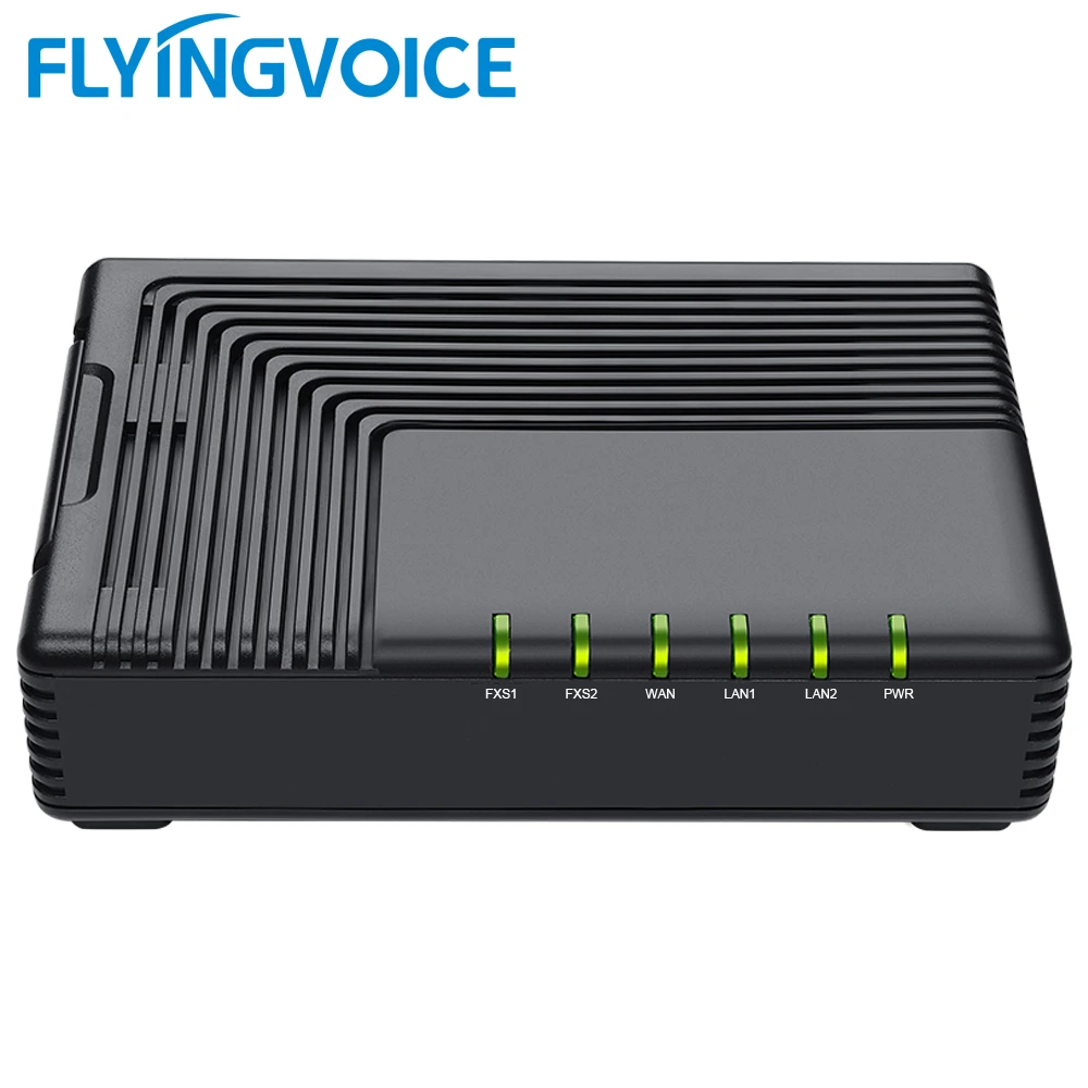 FLYING VOICE VoIP IP Phone Adapter FTA5102E2 ATA SIP Router Telephone Server 1 WAN 2 LAN 2FXS Port VOIP Gateway System Device