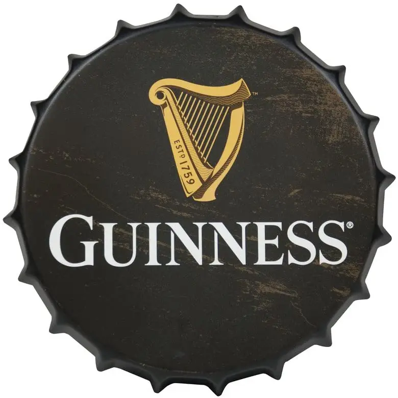 

Настенные знаки с изображением свиньи, винтажный строительный знак Guinness (черный)-Металлический Настенный декор