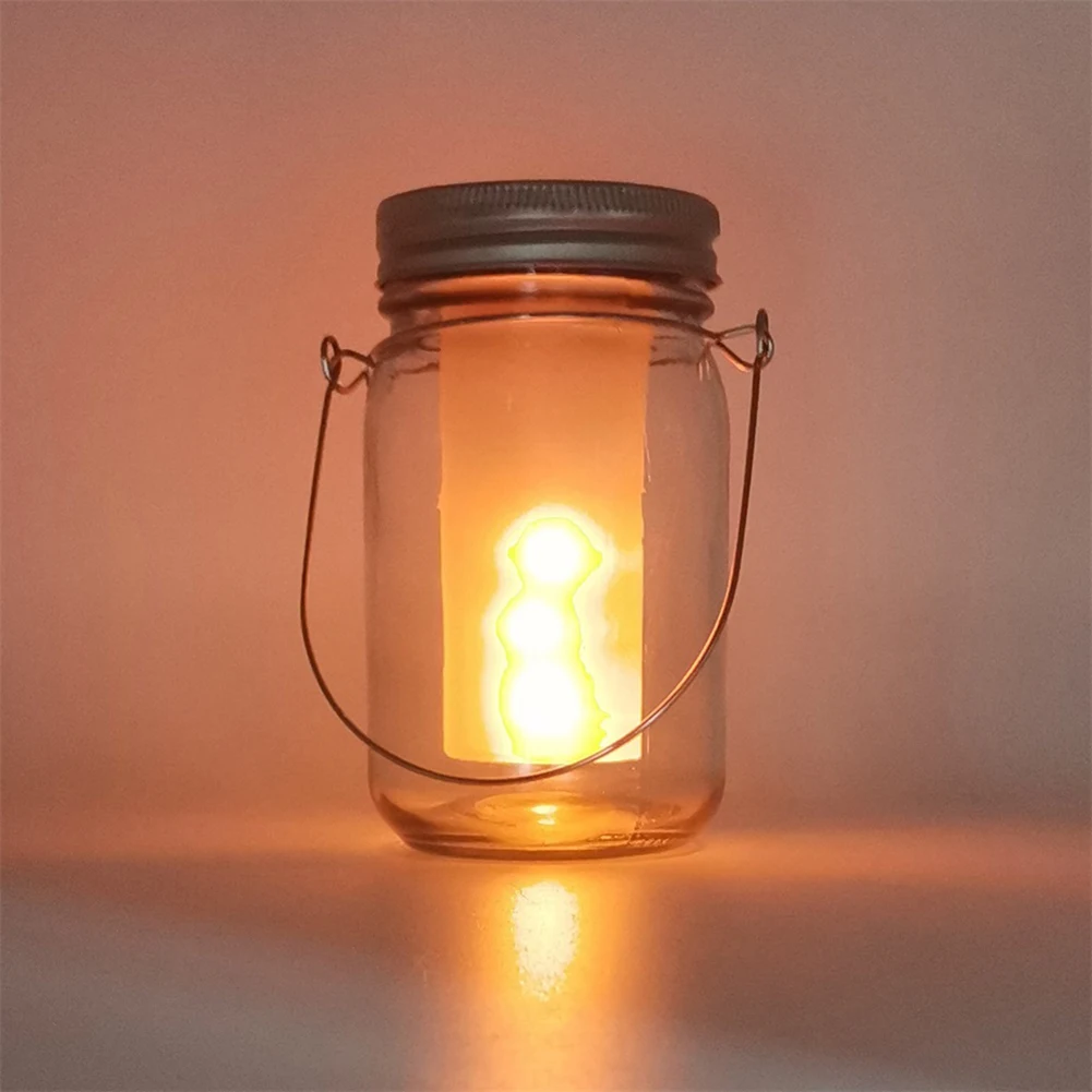 12/20LED солнечный светильник с крышкой для каменной банки огнеупорный теплый сада