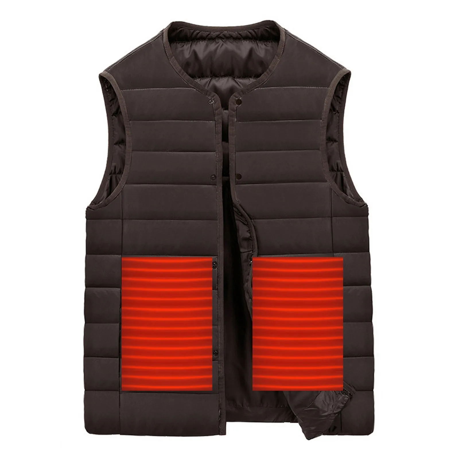 

Winter Men's Vest Smart USB Electric Heating Warm Loose Down Jacket Autumn high qualiy tFashion male Men coat tops new style