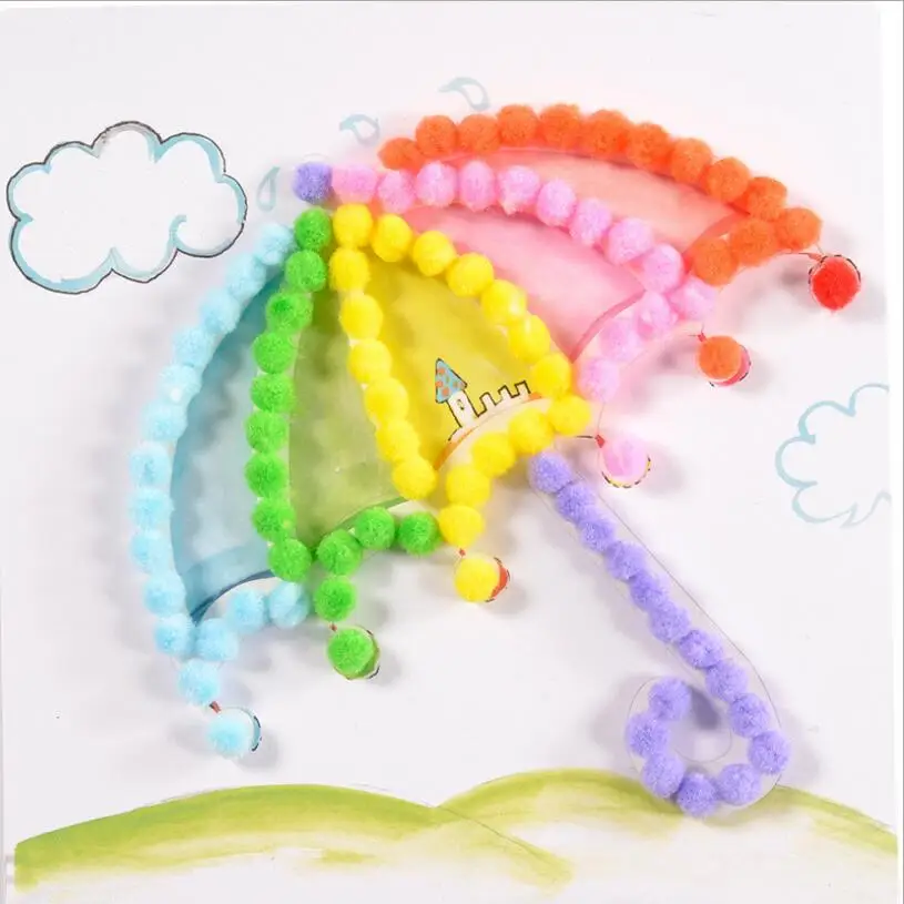 1 шт. Детские креативные плюшевые наклейки сделай сам с шариками детские