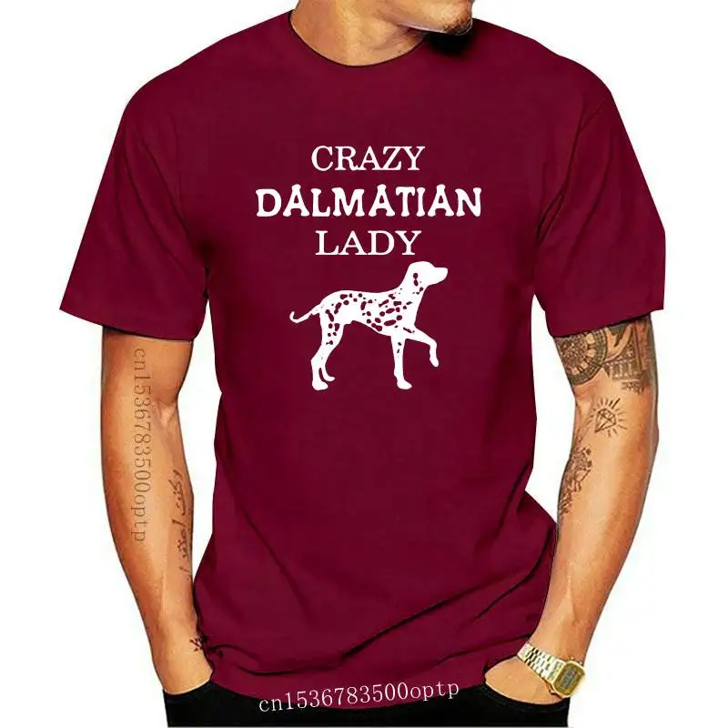 

New Dalmatian T-shirt - Crazy Dalmatian Lady Mens T Shirt Printed T Shirts