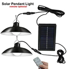 Подвесные светильники на солнечной батарее, уличная Солнечная лампа для помещений лампа с дистанционным управлением для освещение сада двора, 1 или 2 головки, для безопасности, светильник-4 шт.
