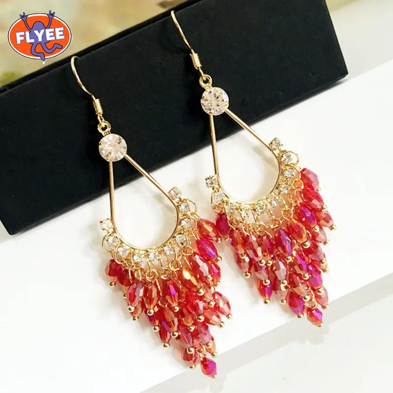

Wholesale Feature Bohemian Colorful Beads Earrings Long Drop Earrings for Women Statement Miyuki Delica Beads Handmade Style