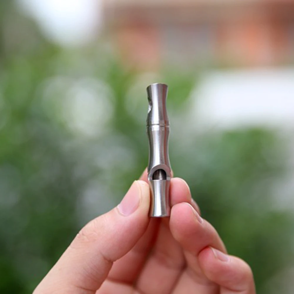 Нержавеющая сталь бамбуковая форма открытый брелок для выживания свисток SOS EDC