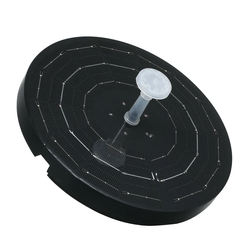 

3.8W Solar Fountain Pump with LED Lights, Solar Powered Water Fountain Pump with 2200MAh Battery for Bird Bath, Garden