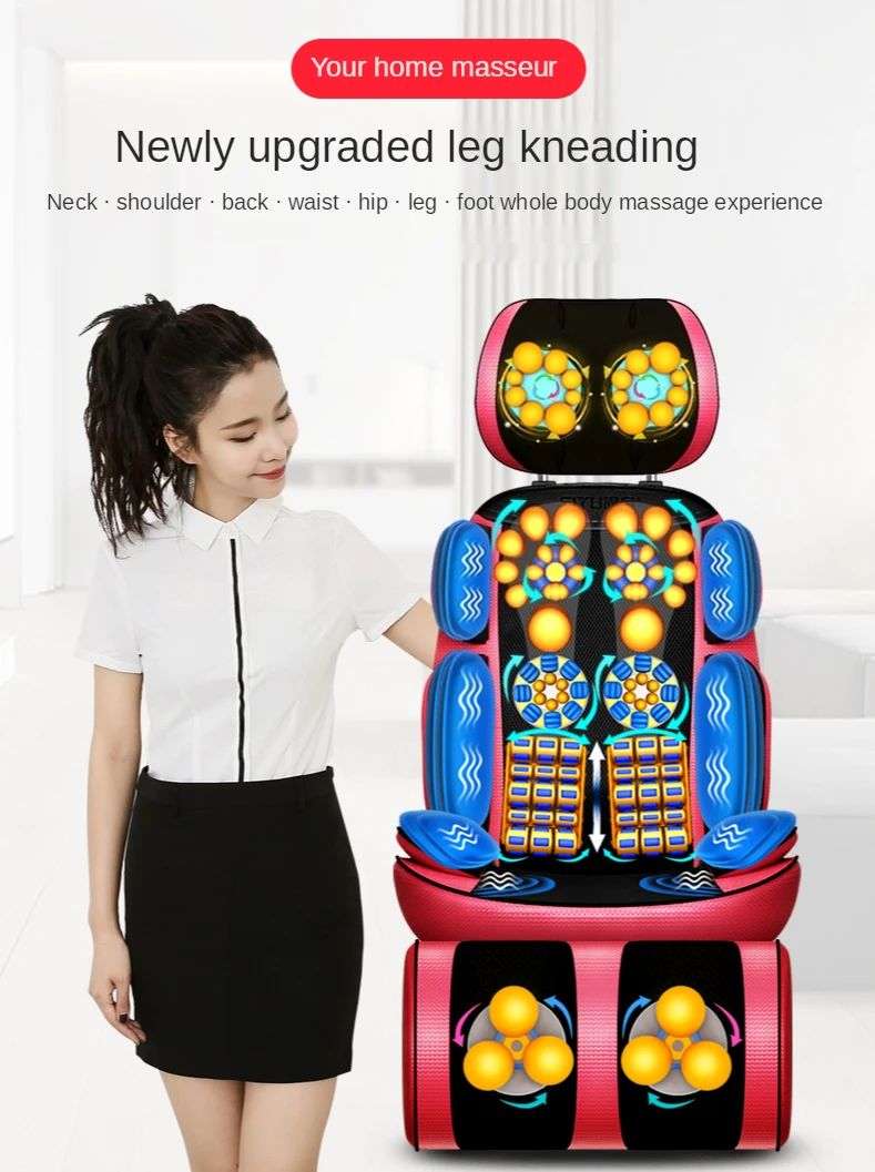 vender Casa 220 V Pescoço Massageador Pescoço Ombro Cintura Costas Casa Almofada Elétrica Multifuncional Almofada Cadeira Almofada J2210