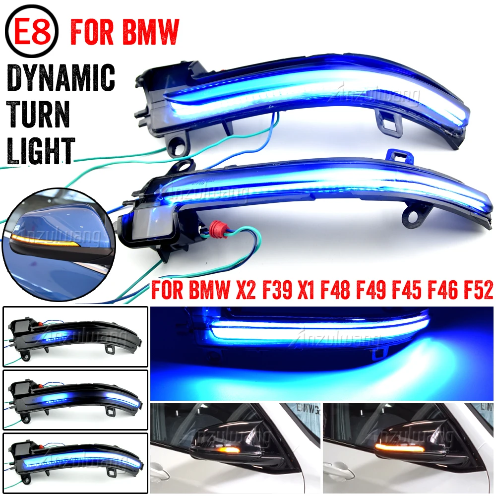 

For BMW X2 X1 F48 F49 1/2 series F45 F46 F52 Sedan 2016-2018 LED Dynamic Turn Signal Light Flowing Water Blinker Flashing Light