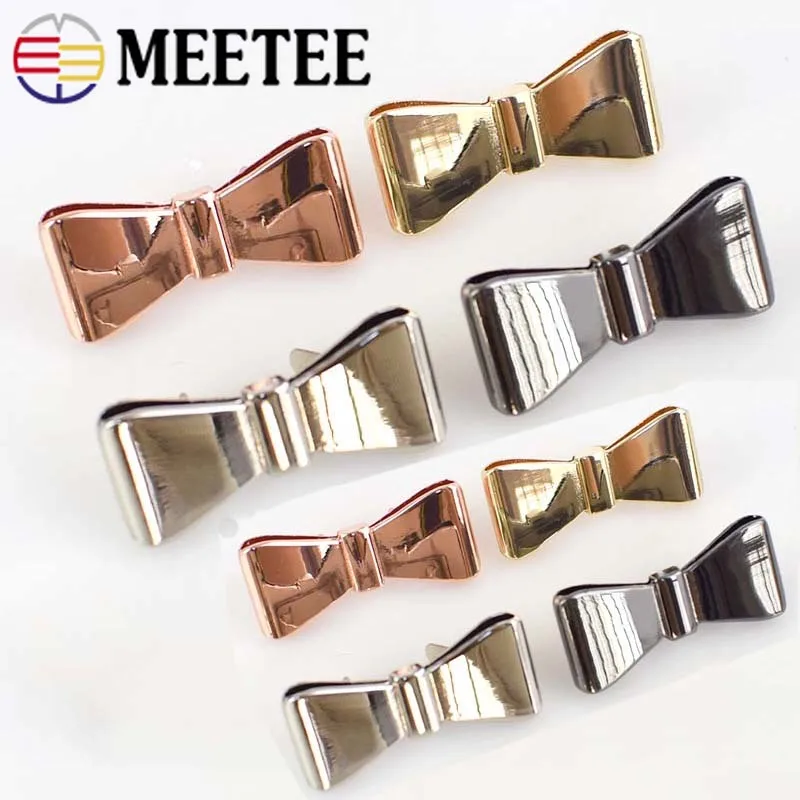 Meetee 10 шт. 25X1 2 мм/40х18 мм Пряжка для банта металлическая фурнитура обуви пряжки
