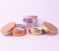 2 oz 60ml 60g multi colored round aluminum cans screw lid metal tins jars empty slip slide containers wholesale
