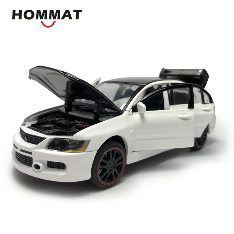 HOMMAT 1:32 весы Mitsubish Lancer Evolution EVO IX модель автомобиля черная крыша литая под давлением