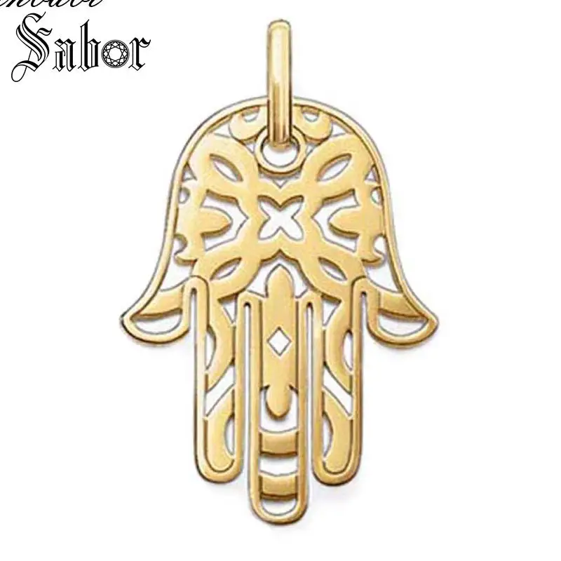 Подвеска рука Фатимы для женщин и мужчин модный подарок из чистого золота модная