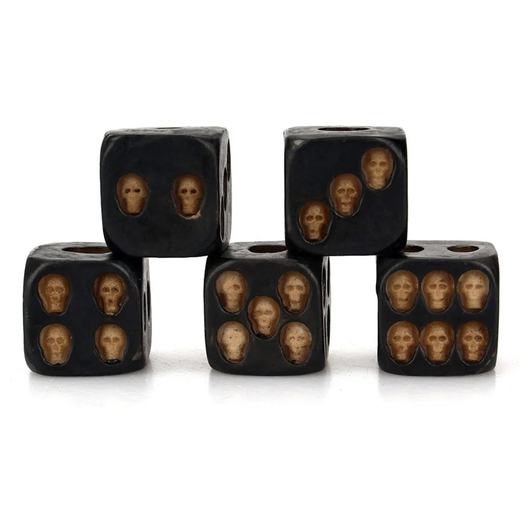 5pcs/set Creative Skull Bones Dice Six Sided Skeleton For Club Pub Party Game Toys Resin Children Adults #C | Дом и сад
