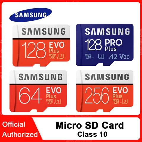 Карта памяти SAMSUNG 128 ГБ 256 ГБ 512 ГБ 32 ГБ 64 Гб 16 Гб EVO Plus PRO Plus MicroSD карта C10 Microsd Micro SD SDXC SDHC