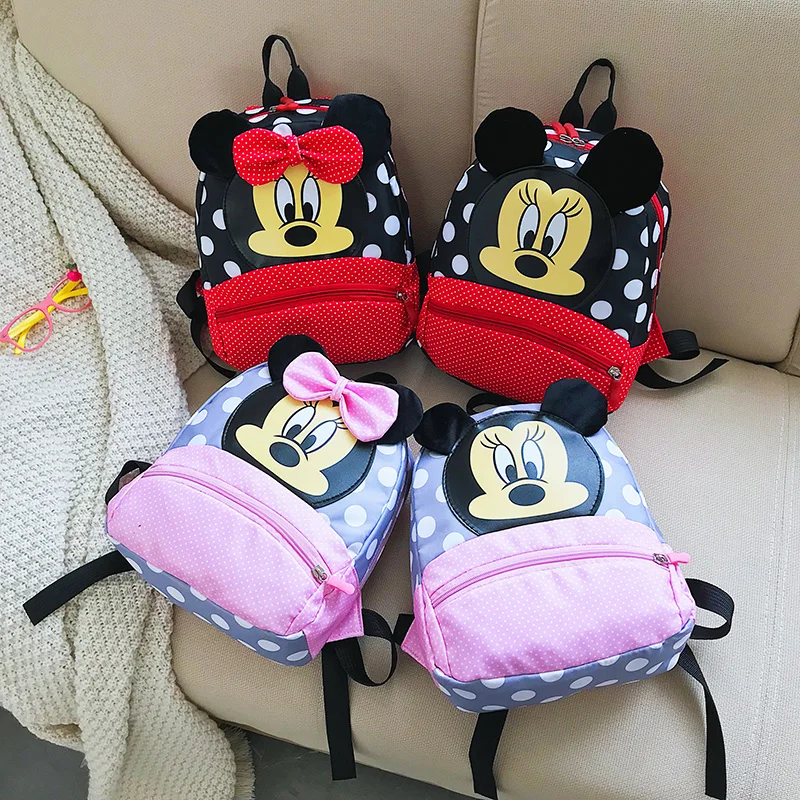 Детские рюкзаки Disney с Микки и Минни, школьные ранцы для детского сада, детские школьные ранцы для девочек и мальчиков