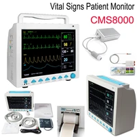 cms8000 multi parameter patient monitor hospital medical vital signs machine ecg nibp spo2 resp temp pr hr etco2 ibp printer