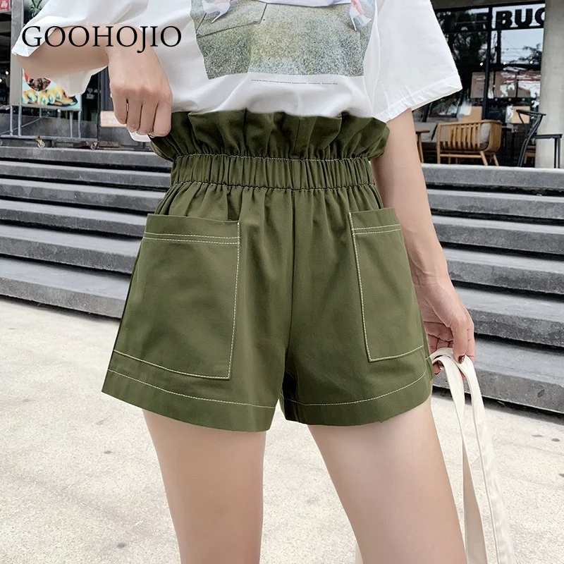 

GOOHOJIO 2021 New Spring and Summer High Waist Shorts Women Wide Leg Shorts for Women Fashionable All-match Casual Women Shorts