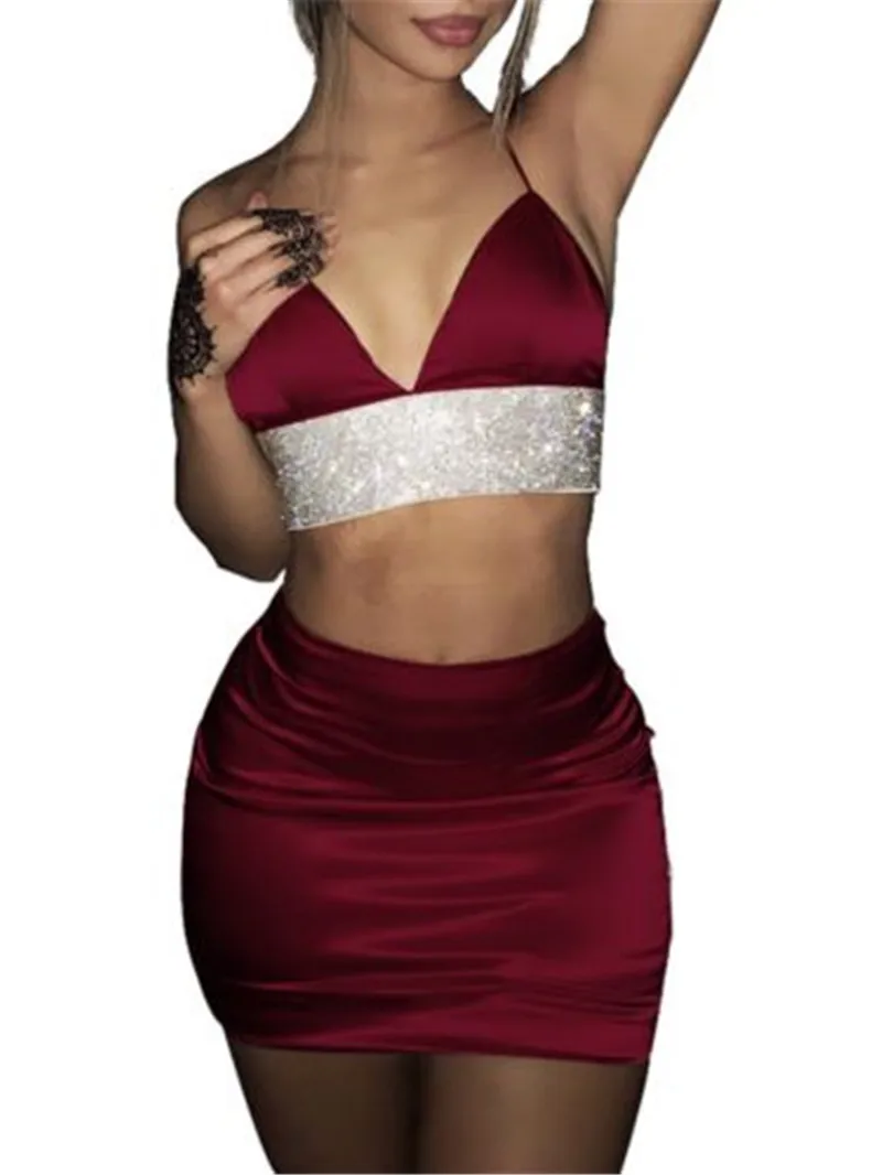Стильная женская обувь 2 предмета Bodycon платье с треугольным вырезом комплект: