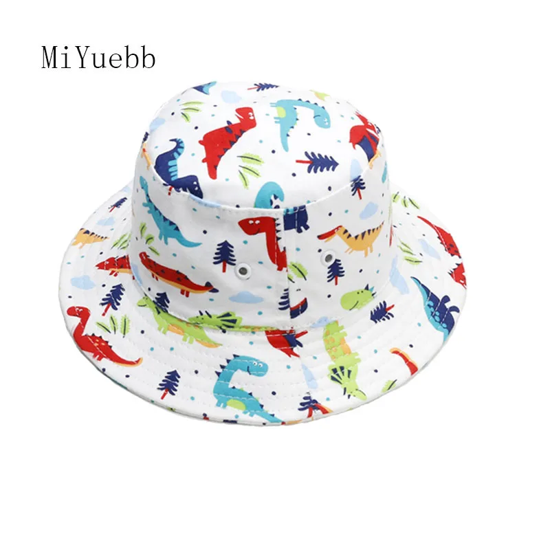 

Summer Autumn Baby Toddler Child Boys Girls High Quality Cotton Cartoon Dinosaur Print Hat Sun Fisherman's Hat MZ2