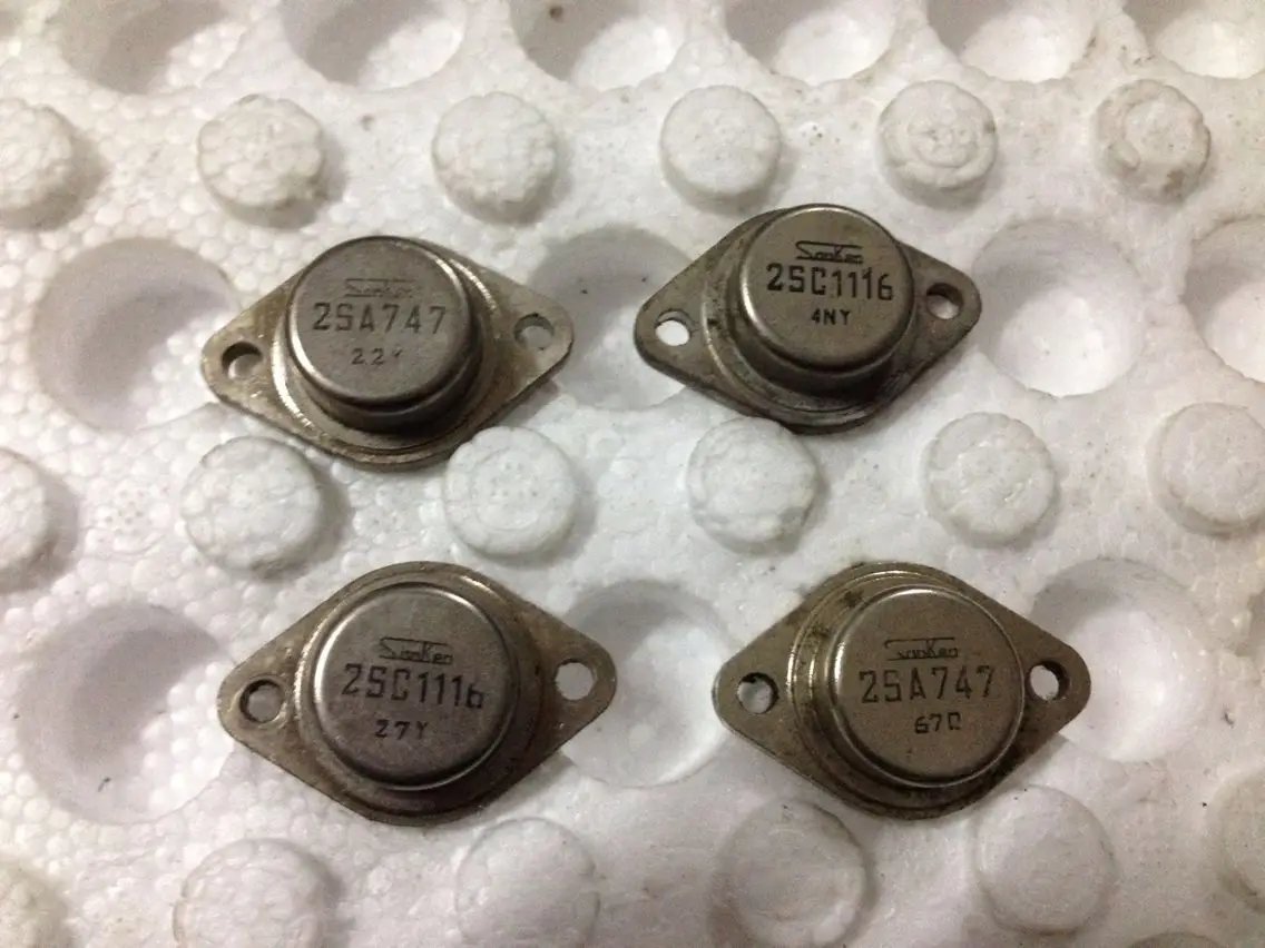 1pair second hand sanken 2sa747 2sc1116 to 3 original dismantling machine amplifier power transistors a747 c1116 free global shipping