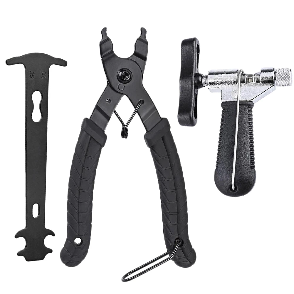 

3pcs Bicycle Chain Tool Mountain Bike Chain Caliper Chain Cutter Chain Removal Tool Bicycle Accessories Magic Buckle Bicycle Kit