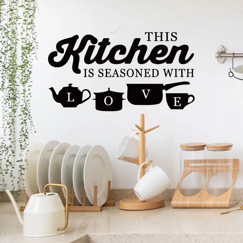 

Casserole Kitchen Bar Wall Sticker For Living Room Restaurant Background Art Decals Stickers Wallpaper Home Decoration