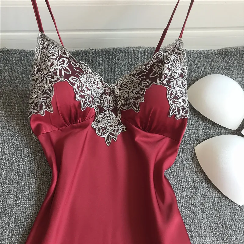 Нижнее белье домашняя одежда Женская Сексуальная Короткая атласная пижама с