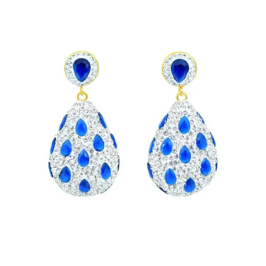 Blue Earrings YMSHIPIN тренд капли воды серьги Модные ювелирные изделия серьги массивные серьги оптом ювелирные изделия этнические серьги женские - Окраска металла: Blue Earrings