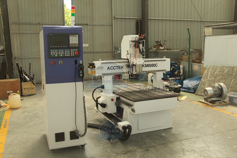 Heavy duty structure jinan AccTek 4th axis cnc router ATC 8080 moulding CNC machine | Инструменты
