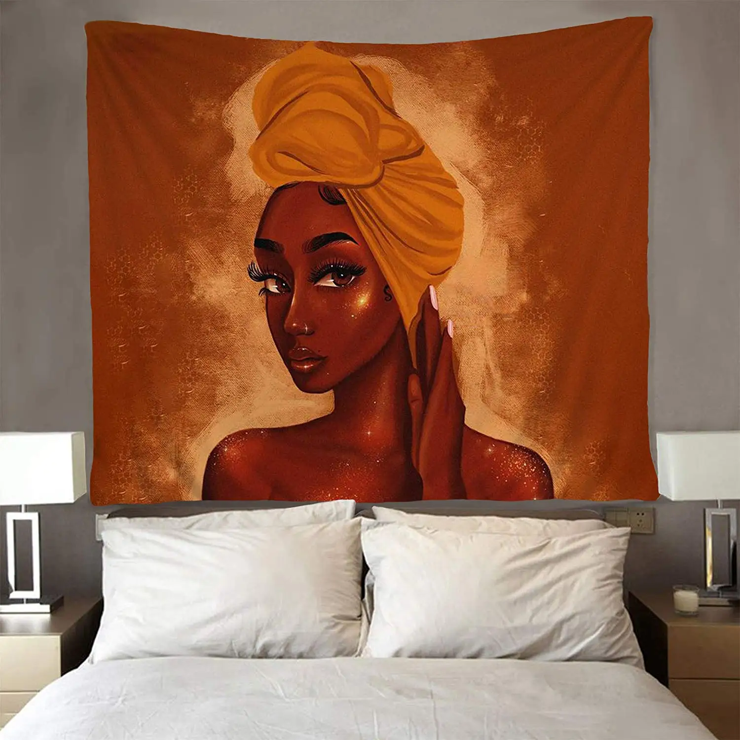 Афроамериканские гобелены для женщин и девушек черные в стиле хиппи настенное