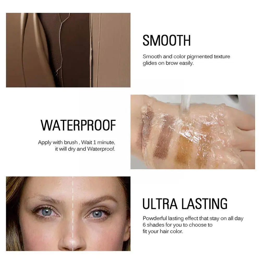 

Women's Three-Color Liquid Tearing Eyebrow Dyeing Eyebrow Makeup To Cream Long-Lasting Waterproof Fade Easy And Not Nude T4H0