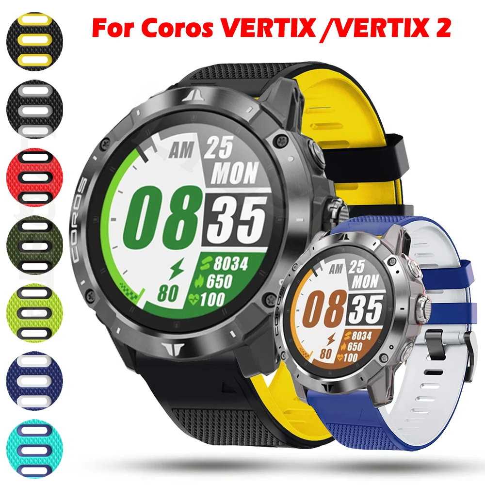

New Smart Silicone Easyfit Replacement Strap For Coros VERTIX /VERTIX 2 Quick Release Wristband Band 22 26mm Accessories Correa
