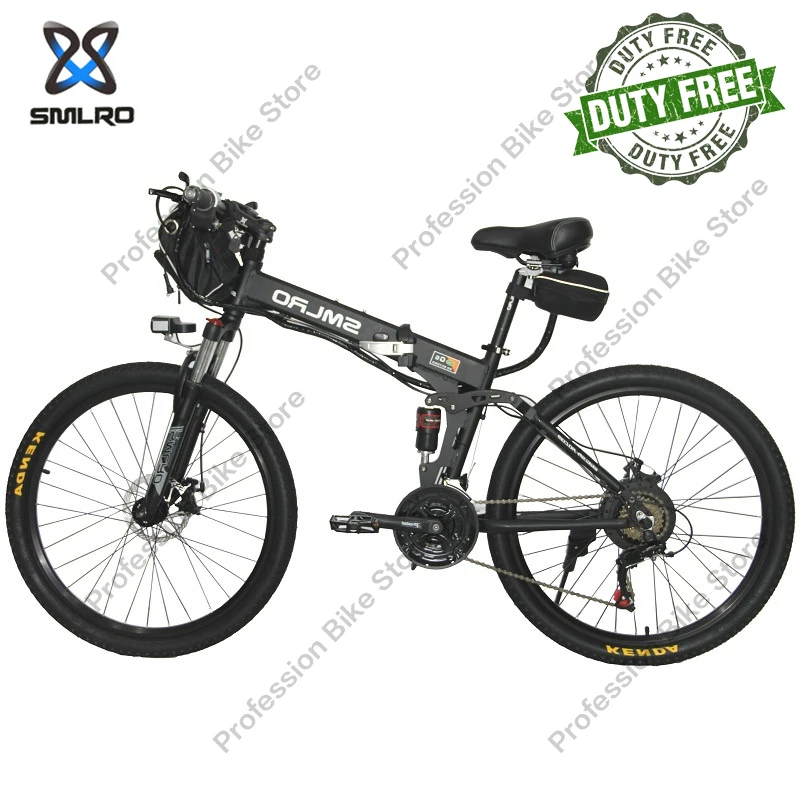 

Складной электрический велосипед SMLRO G6 для взрослых, колеса 26 дюймов, 1000 Вт, 48 В, 18 Ач, дорожный электромобиль с литиевой батареей