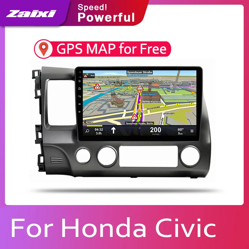ZaiXi Android автомобильный 2 din Мультимедиа GPS навигация для Honda Civic 2006 ~ 2011 vedio стерео