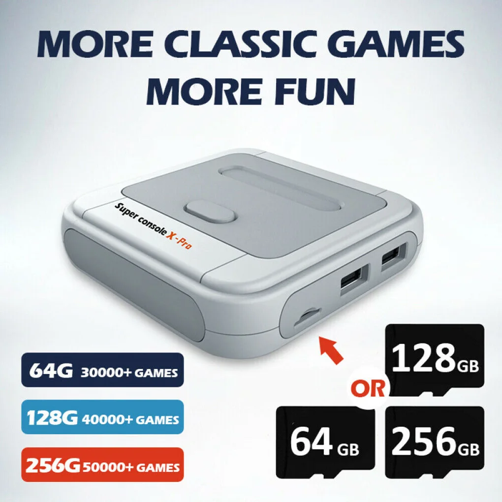 

SUPER CONSOLE X 2.4G Wireless Game Console 4K Retro Game Player Classic PS1 N64 30000 Games Support AV HD Wifi TV Console Box IT