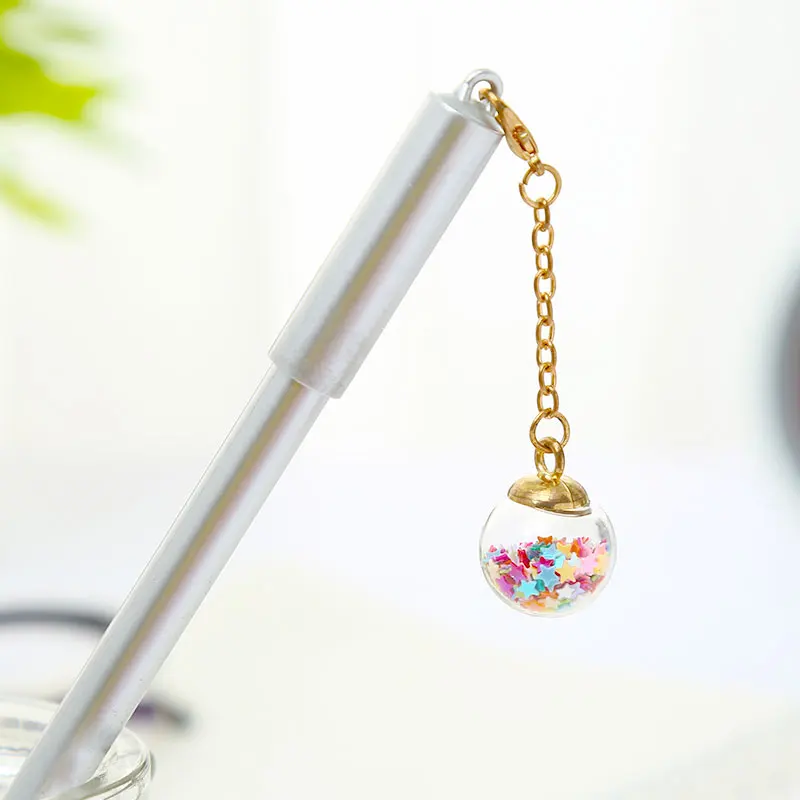 silver 1pcs Новинка крутые шариковые гелевые ручки черные, голубые чернила милые кавайные канцелярские школьные офисные материалы вещь стационарная Kawai аксессуар - Цвет: silver 1pcs
