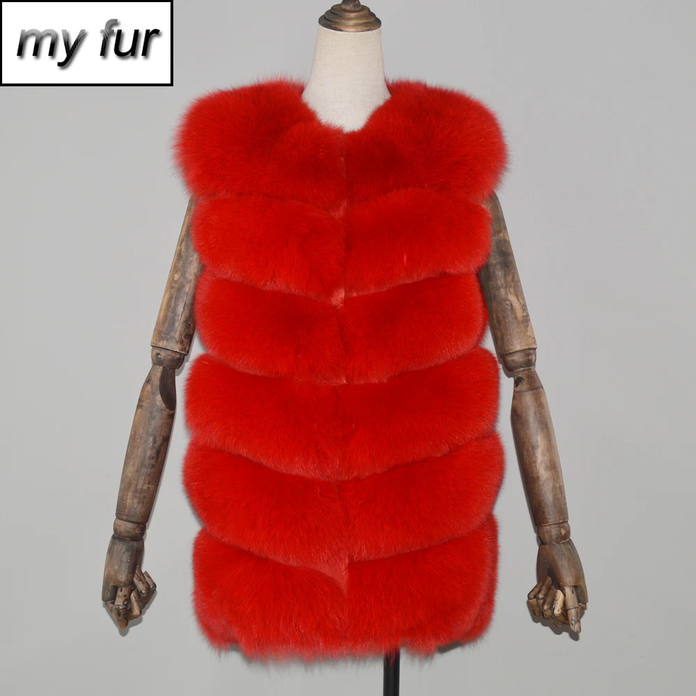 2020 Лидер продаж из натурального меха лисы Жилет Новая женская осень зима
