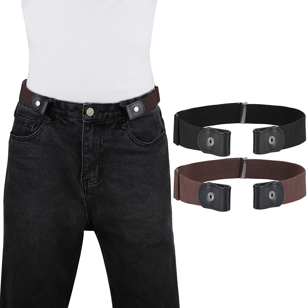 Elastic Invisible Belt Woven Fabric Traceless Uni Waist Belt Fashionable Jean Belt Dropshipping