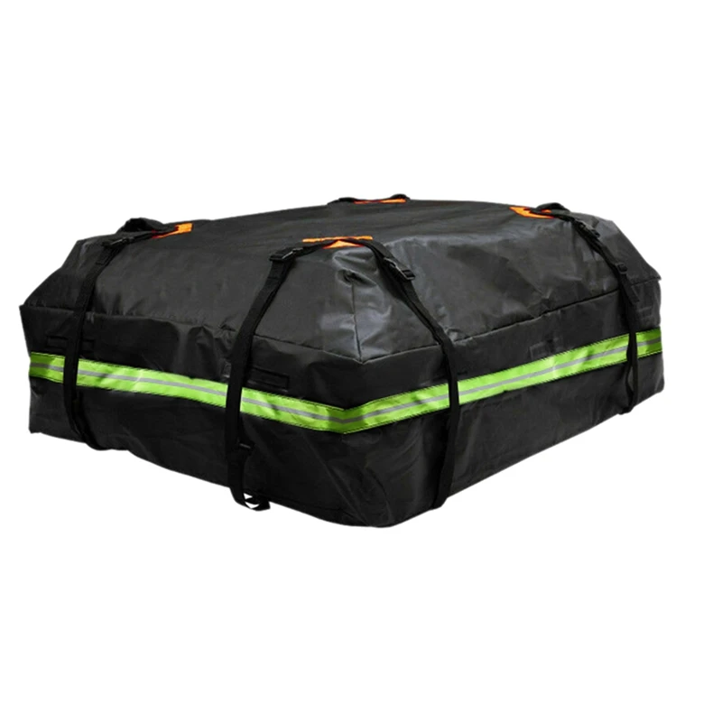 

NEW-Waterproof Car Cargo Roof Bag Rooftop Luggage Carrier Bag with Reflective Strips Storage Travel Bag for Cars SUV Camping