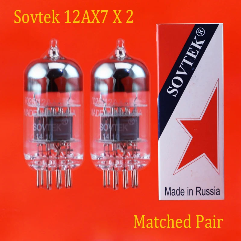 Бесплатная доставка новинка 2 шт. вакуумная трубка Sovtek 12AX7WA(7025) парные аксессуары