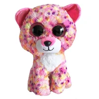 15cm ty beanie boos big eyes spotted leopard plushie cute stuffed animal toys bedside doll decor child christmas birthday gift