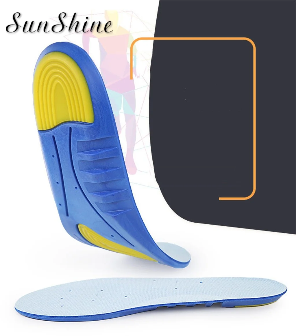 2 шт. спортивные стельки из ПУ кожи мужские впитывающие пот дышащие ударные